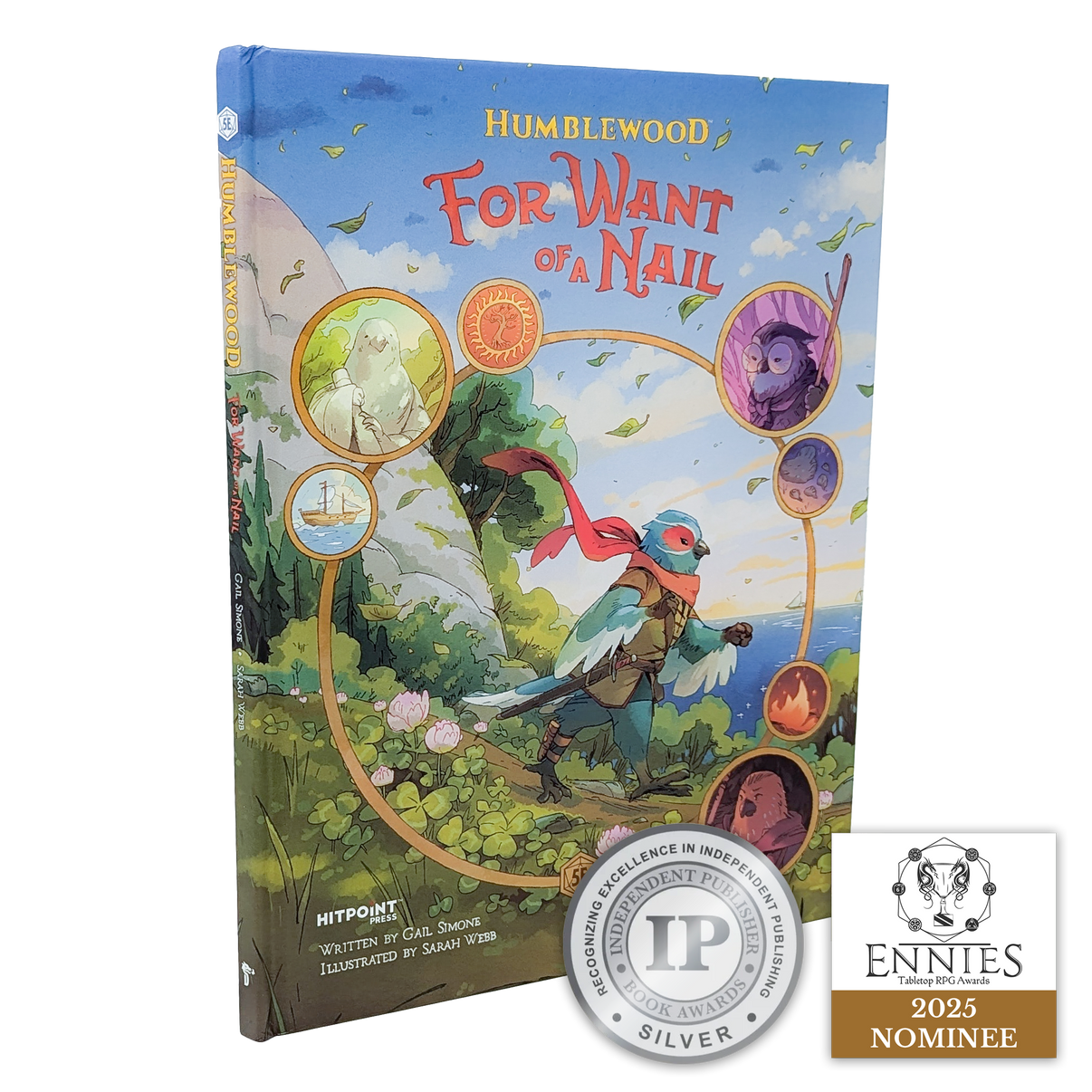A book with different kinds of drawn birds on the cover arranged in smaller. circular frames, around another bird.