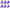 Purple figurines on cards with names on a white background