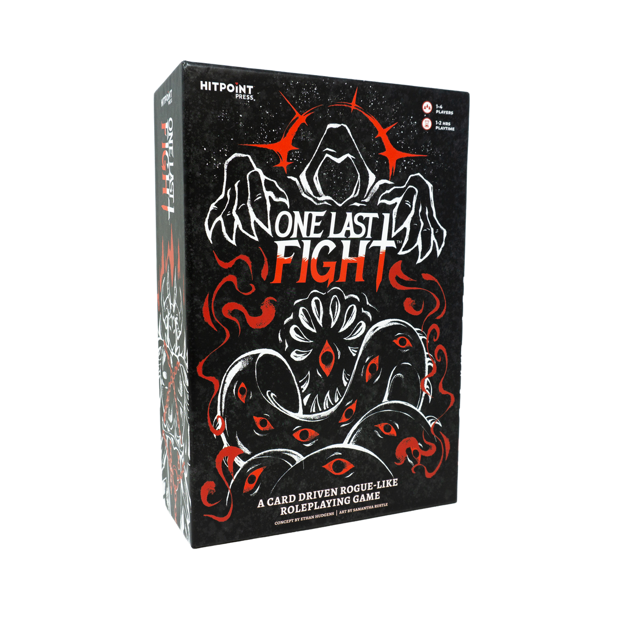 A photo of the One LAst Fight box, facing forward.