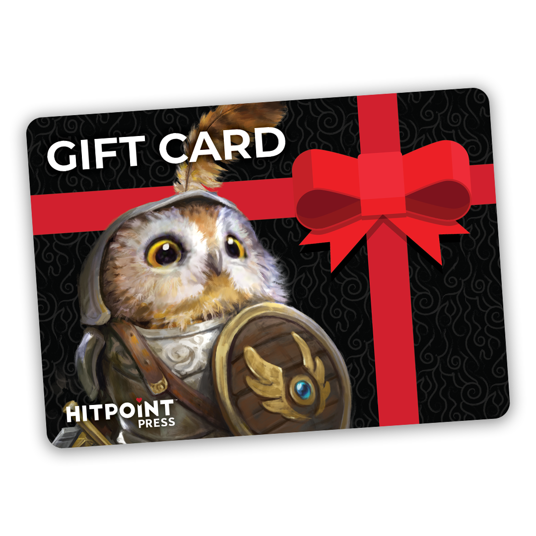 A gift card for HitPoint Press.