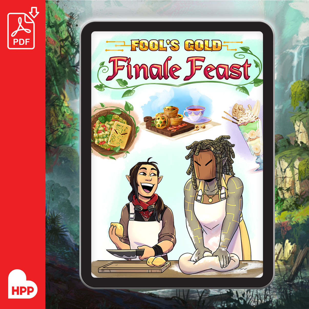 The PDF illustrated cover for Fool's Gold: Finale Feast.