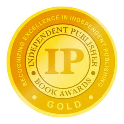 Gold medal with 'Independent Publisher Book Awards' text on a white background