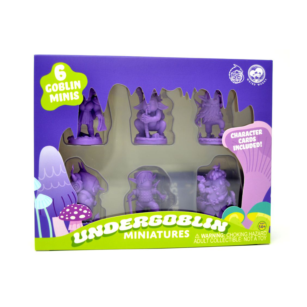 A box with 6 goblin mini figurines for the Undergoblin line.
